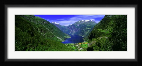 Framed Geirangerfjord, Flydalsjuvet, More Og Romsdal, Norway Print