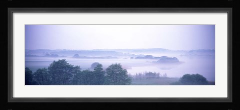 Framed Foggy Landscape Northern Germany Print