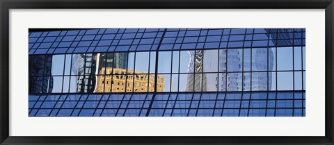 Framed Building reflections, Frankfurt, Germany Print