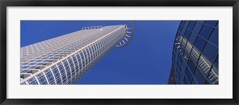 Framed Low Angle View Of Bank Buildings, Frankfurt, Germany Print