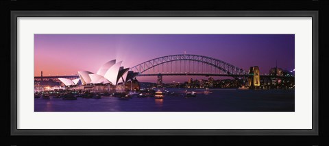 Framed Opera House Harbour Bridge Sydney Australia Print