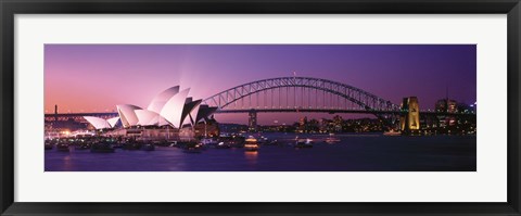 Framed Opera House Harbour Bridge Sydney Australia Print