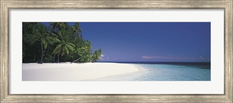 Framed White Sand Beach Maldives Print