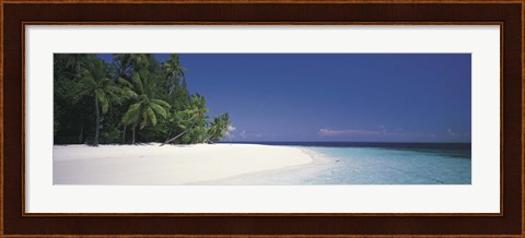 Framed White Sand Beach Maldives Print