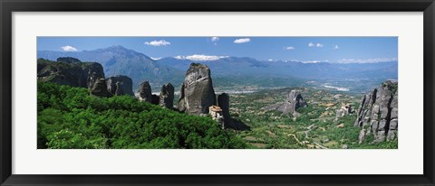 Framed Meteora Monastery Greece Print