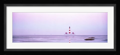 Framed Lighthouse Westerhever North Sea Germany Print