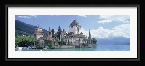 Framed Oberhofen Castle Lake Thuner Switzerland Print