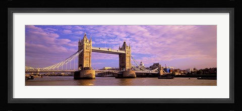 Framed Tower Bridge London England with Purple Sky Print