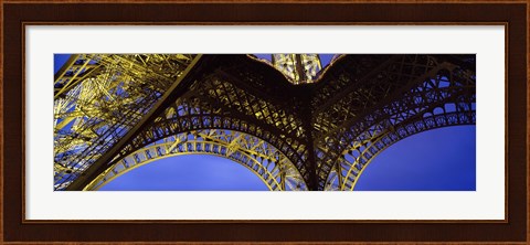 Framed France, Paris, Eiffel Tower, from below Print