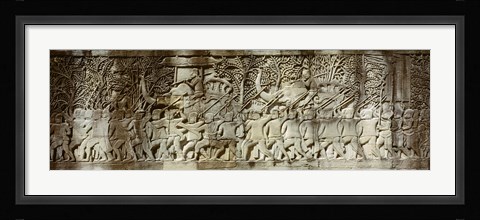 Framed Frieze, Angkor Wat, Cambodia Print