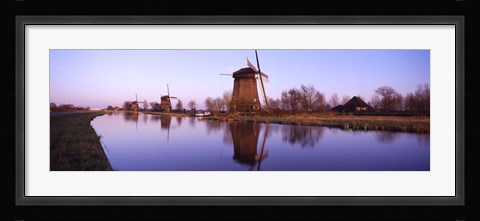 Framed Windmills Schemerhorn The Netherlands Print