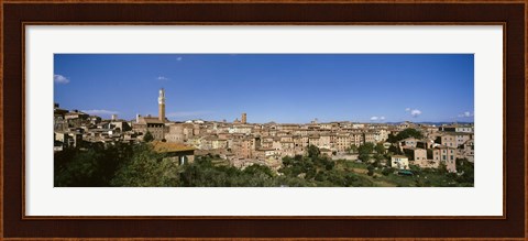 Framed Buildings in a city, Torre Del Mangia, Siena, Tuscany, Italy Print