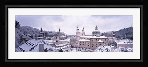 Framed Salzburg in winter, Austria Print