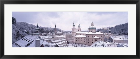 Framed Salzburg in winter, Austria Print