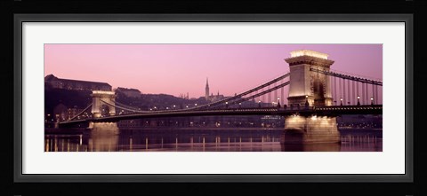 Framed Hungary, Budapest, Szechenyi Lanchid Print