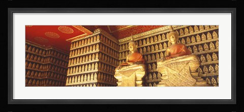 Framed Buddhas Wat Xien Thong Luang Prabang Laos Print