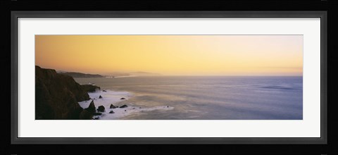 Framed High angle view of rock formations in the sea, Pacific Ocean, San Francisco, California, USA Print