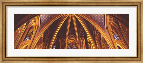 Framed Interior, Sainte Chapelle, Paris, France Print