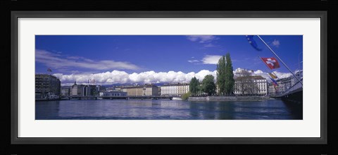 Framed Rhone River Geneva Switzerland Print