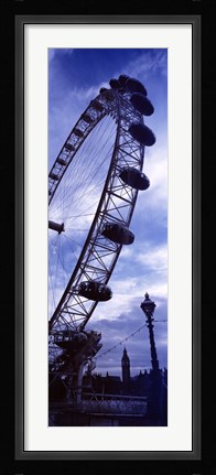 Framed Low angle view of the London Eye, Big Ben, London, England Print
