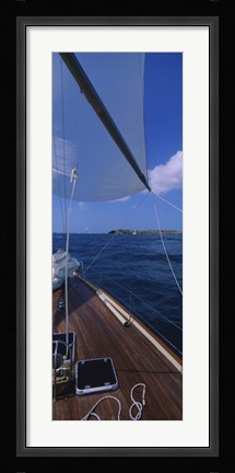 Framed Sailboat racing in the sea, Grenada Print