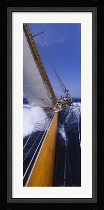 Framed Yacht Mast Caribbean Print