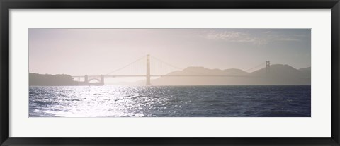 Framed Golden Gate Bridge on a hazy day, California Print