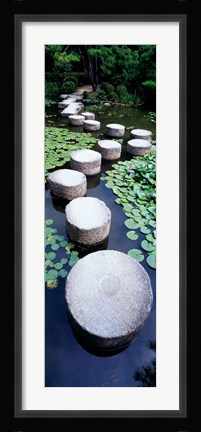 Framed Shrine Garden, Kyoto, Japan Print