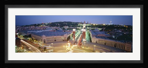 Framed Ariel View of Barcelona, Spain Print