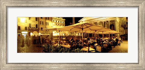 Framed Cafe, Pantheon, Rome Italy Print