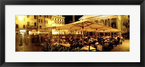 Framed Cafe, Pantheon, Rome Italy Print