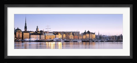Framed Buildings on the waterfront, Old Town, Stockholm, Sweden Print
