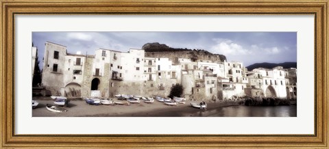 Framed Old Town, Cefalu, Sicily, Italy Print