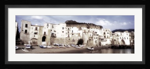 Framed Old Town, Cefalu, Sicily, Italy Print