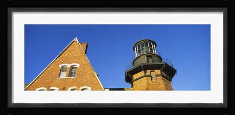 Framed Low angle view of a lighthouse, Block Island, Rhode Island, USA Print