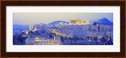 Framed Acropolis at Dusk Print