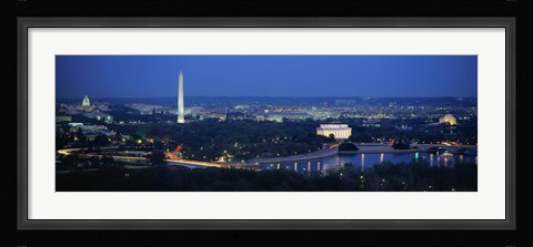 Framed Panoramic view of Washington DC Print