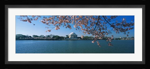 Framed Monument at the waterfront, Jefferson Memorial, Potomac River, Washington DC, USA Print