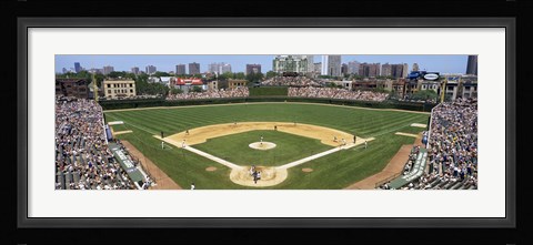 Framed Cubs playing in Wrigely Field, USA, Illinois, Chicago Print