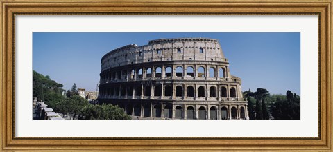 Framed Facade Of The Colosseum, Rome, Italy Print