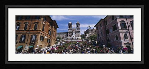 Framed Low angle view of tourist on steps, Spanish Steps, Rome, Italy Print