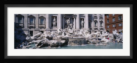 Framed Fountain in front of a building, Trevi Fountain, Rome, Italy Print