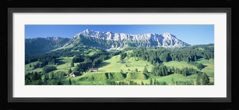 Framed Switzerland, Emmental, High angle view of a farmland Print