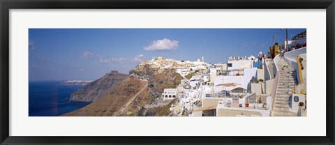 Framed City on a cliff, Santorini, Cyclades Islands, Greece Print