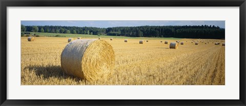 Framed Bales of Hay Southern Germany Print