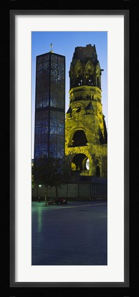 Framed Tower of a church, Kaiser Wilhelm Memorial Church, Berlin, Germany Print