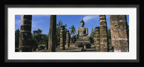 Framed Temple, Wat Mahathat, Sukhothai, Thailand Print
