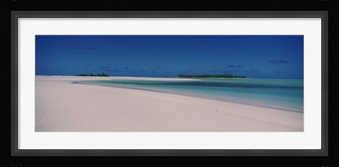 Framed Clouds over a beach, Aitutaki, Cook Islands Print