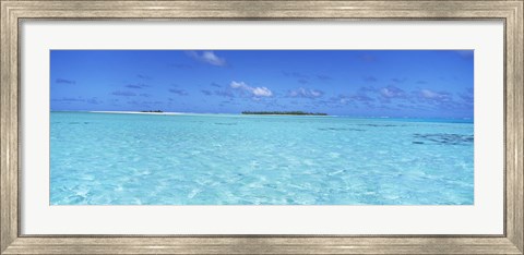 Framed Island in the ocean, Maina, Cook Islands Print