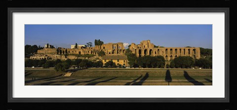 Framed Old ruins of a building, Roman Forum, Rome, Italy Print